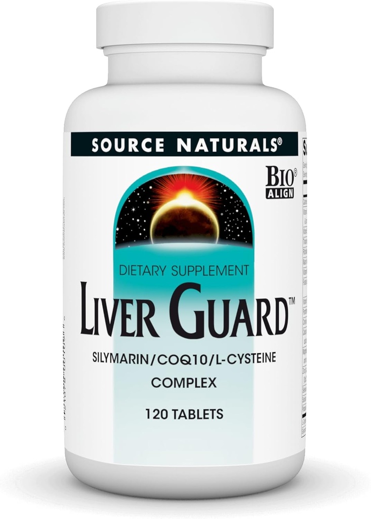 Source Naturals Liver Guard, με Silymarin, CoQ10, L- Cysteine Complex, για Υγιεινή λειτουργία ήπατος * - 120 δισκία