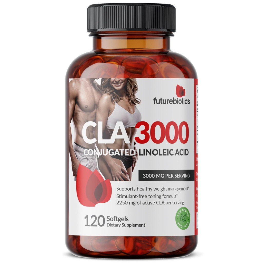 Futurebiotics CLA 3000 Επιπλέον υψηλή ισχύς - Μη στειρωτικό Λινελαϊκό οξύ, μη ΓΤΟ, 120 Softgels