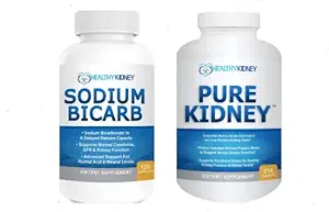Pure Kidney & Sodium Bicarb 2-πακέτο για την υποστήριξη πρωτεϊνών & την υποστήριξη των επιπέδων φυσιολογικών οξέων