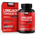Force Factor Longjack Tongkat Ali Max για άνδρες, αρσενικό Stamina και συμπλήρωμα ζωτικότητας Φτιαγμένο με εκχύλισμα Tongkat Ali και βασικά φυσικά συστατικά για την ανώτερη απορρόφηση, 1200mg, 60 κάψουλες