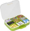 Restree Big Pill Organizer, Moisture Proof & Αδιάβροχη θήκη ταξιδιών, Φορητό κουτί φαρμακευτικής αγωγής με ρυθμιζόμενους διαχωριστές για βιταμίνες Συμπληρώματα ιχθυέλαιο και καθημερινά χάπια 9 διαμερίσματα (πράσινα)