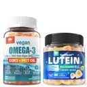 LILICARE Sugar Free Lutein 20mg 40mg & Vegan Omega3 Gummies 1280mg