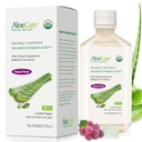 AloeCure USDA Organic Aloe Vera Juice Grape Flavor, Made Μέσα σε 12 ώρες από τη συγκομιδή - Pure Aloe Vera Digestive & Immune Health Supplement, Helps Reserved Stomach Acidity, 16.7oz Φιάλη