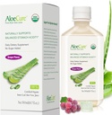 AloeCure USDA Organic Aloe Vera Juice Grape Flavor, Made Μέσα σε 12 ώρες από τη συγκομιδή - Pure Aloe Vera Digestive & Immune Health Supplement, Helps Reserved Stomach Acidity, 16.7oz Φιάλη