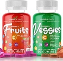 Φρούτα και Veggie Gummies για Ενήλικες - Φυσικό Superfood με Βιταμίνες, Ορυκτά, & Αντιοξειδωτικά - Συμπλήρωμα φρούτων και λαχανικών - Powered by Plants, Pack of 2, 60 Gummies Each, 30-Day Supply