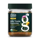 Gaia Herbs Milk Thistle Gummies - Herbal Supplement with Antioxidant Support for Liver Health* - Lemon Flavored - 60 Vegan Gummies (30 Servings)
