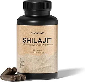 Βιολογικό εκχύλισμα Resσίνης Ιμαλαΐων Shilajit - 1000mg Max Potency, Lab Tested Pure Shilajit for Men & Women, 85+ Trace Minerals Fulvic Acid, Immune Support, Energy, Cognition, 2 Μήνες Προσφορά, 120 κάψουλες