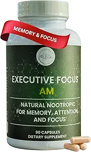 12-in-1 Natural Nootropic Brain Supplement for Memory and Focus, Nootropic for Men & Women, Brain Support Pill for Adults, Brain Vitamins - Focus 30 Day Supply