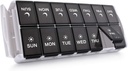 TakeMag Weekly Pill Organizer 2 φορές την ημέρα, Easy Fill Medicine Pill Organizer AM PM Pill Case, Μεγάλη Χωρητικότητα 7 Day Pill Box for Pills/Vitamin/Fish Oil/Συμπληρώματα (Patent Registered)