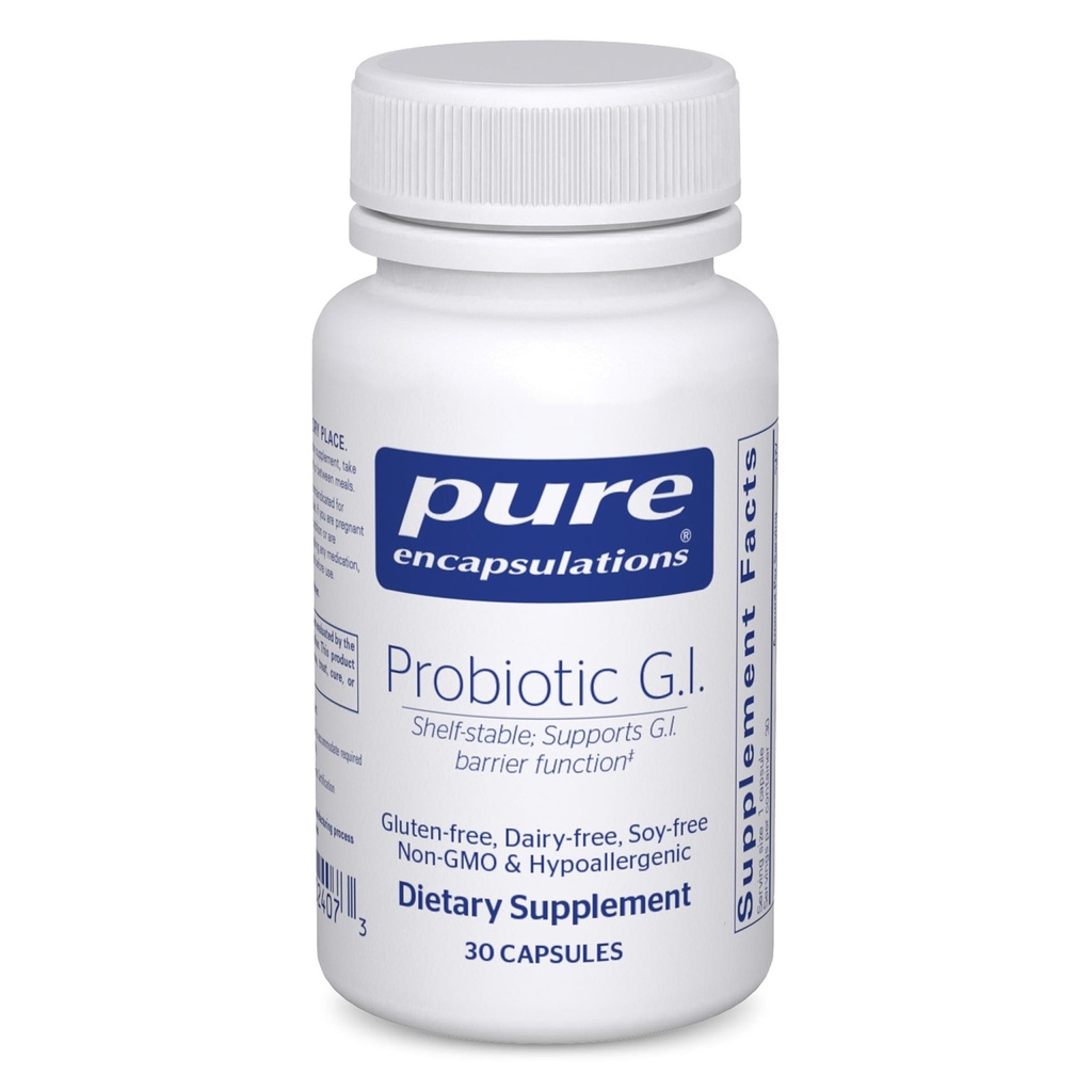 Pure Encapsulations Probiotic G.I. - Ράφι Σταθερό Προβιοτικό για Εντερική Υγεία & Γαστρεντερική Υποστήριξη - με Lactobacillus & Bifidobacterium - 30 Κάψουλες