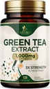 Κάψουλες Εκχύλισμα Πράσινου Τσάι 1000 mg - Standardized 45% EGCG & 98% Polyphenols - 3X Strength Green Tea Hills for Natural Energy - Υποστηρίζει την υγεία της καρδιάς, συμπλήρωμα βοτάνων, Vegan, μη ΓΤΟ - 120 κάψουλες