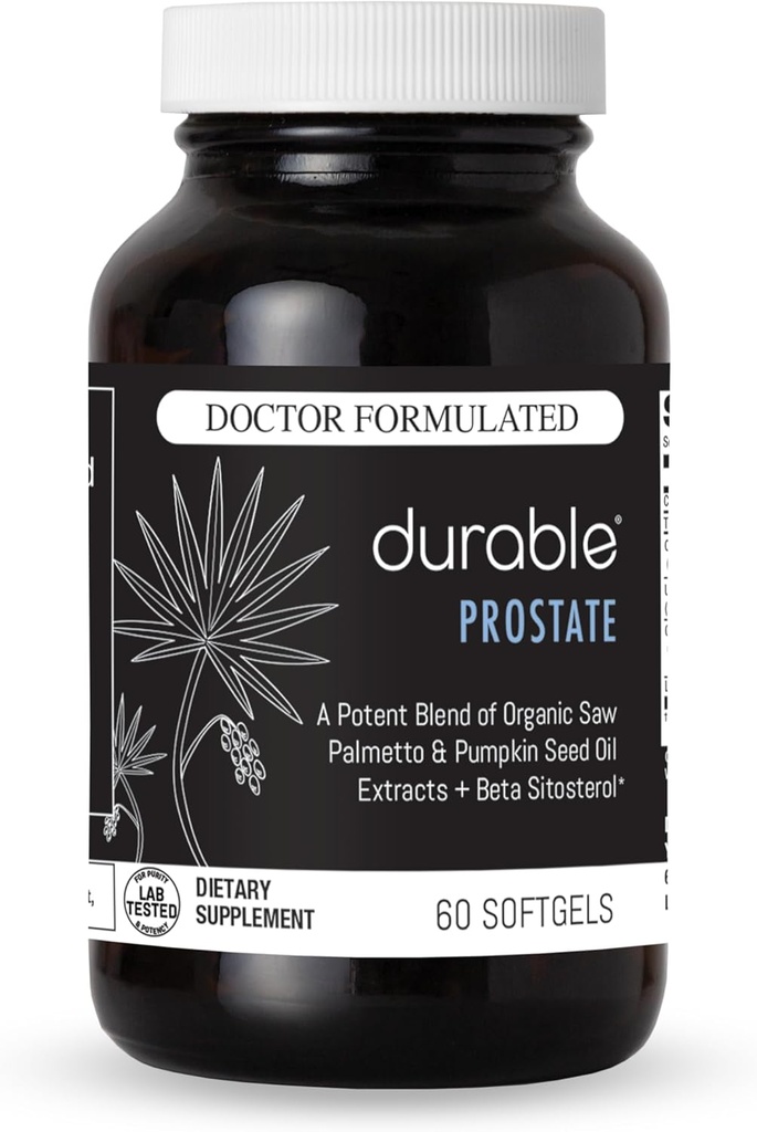 Ανθεκτικό Prostate – Organic USPlus Saw Palmetto + Beta-Sitosterol – Υποστηρίζει την υγεία, τη λειτουργία και τη ροή της ουροδόχου κύστης των ανδρών– Γιατρός-Σχηματίζεται, Made in USA – 30 ημέρα εφοδιασμού (60 Softgels)
