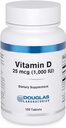 Douglas Laboratories Vitamin D 25 mcg (1. 000 IU) - D3 Vitamin - Για Ανοσολογική Υποστήριξη, Υγεία των Οστών & Υγεία των Δοντιών* - D Βιταμίνη ως Χοληκαλσιφερόλη - 100 δισκία