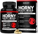 Horny Goat Weed For Men and Women - [20% Icariins Max Strength] - Σταμίνα, Αντοχή, Κυκλοφορία, Κοινή & Υποστήριξη Πίσω - Maca Root, Ginseng, Yohimbine, Tribulus, L-Arginine - USA Made - 60 Count