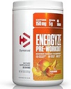 Dymatize Energyze Pre Processing Powder for Men and Women, Peach Mango, 150mg καφεΐνη, 5g BCAAs, Μείγμα απόδοσης της L-Θεανίνης, L-Τυροσίνη, L-Citrulline, Χωρίς Ζάχαρη (30 μερίδες)