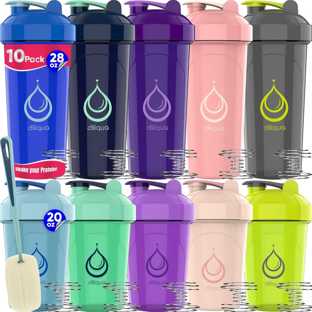 10 PACK, Shaker μπουκάλια με σύρμα Whisks για τα μείγματα πρωτεϊνών 