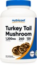 Nutricost Turkey Tail Mushroom Κάψουλες 1200mg, 120 Σερβιέτες (240 Κάψουλες) - Χωρίς γλουτένη, μη ΓΤΟ, και χορτοφάγους Φιλικούς