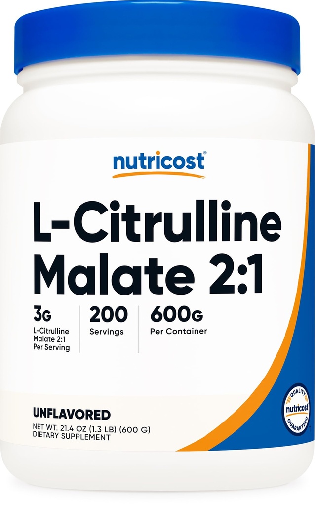 Nutricost L-Citrulline Malate (2:1) Powder (600 Grams)