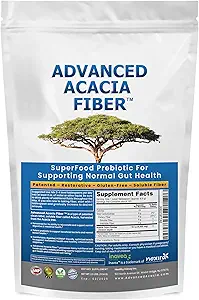 Βιολογική Acacia Fiber σκόνης προβιοτική διαλυτή Fiber σκόνη τέλεια ταξίδια μπάνιου, digestion, IBS ανακούφιση, επιδιόρθωση αδρανούς κόκκων 24oz w/Scooper