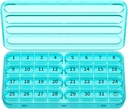 Zoksi Monthly Pill Organizer 1 Times a Day, 30 Day Pill Box Organizer, One Month Pill Case for Travel, 31 Day Daily Medcine Container for Vitamins, Supplement & Medication (Cyan)