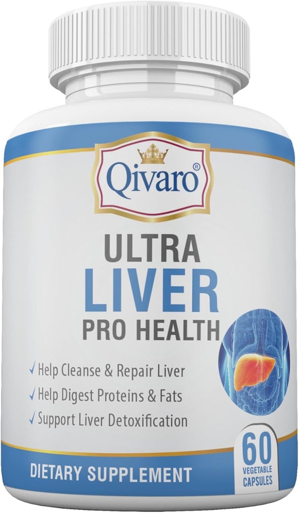 Ultra Liver Pro Health - Συμπλήρωμα υποστήριξης για την υγεία του ήπατος με τους σπόρους γαϊδουριών γάλακτος, εκχύλισμα Artichoke & εκχύλισμα φύλλων δαντέλας - Αντιοξειδωτικό & υποστήριξη Detox - 60 κάψουλες λαχανικών