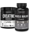 Jacked Factory Creatine Monohydrate Powder 150g - Creatine συμπλήρωμα για την ανάπτυξη των μυών, Αυξημένη δύναμη & Essentials Μυϊκός Οικοδόμος - Καθημερινή οικοδόμος μυών με PeakATP (30 κάψουλες)