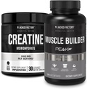 Jacked Factory Creatine Monohydrate Powder 150g - Creatine συμπλήρωμα για την ανάπτυξη των μυών, Αυξημένη δύναμη & Essentials Μυϊκός Οικοδόμος - Καθημερινή οικοδόμος μυών με PeakATP (30 κάψουλες)