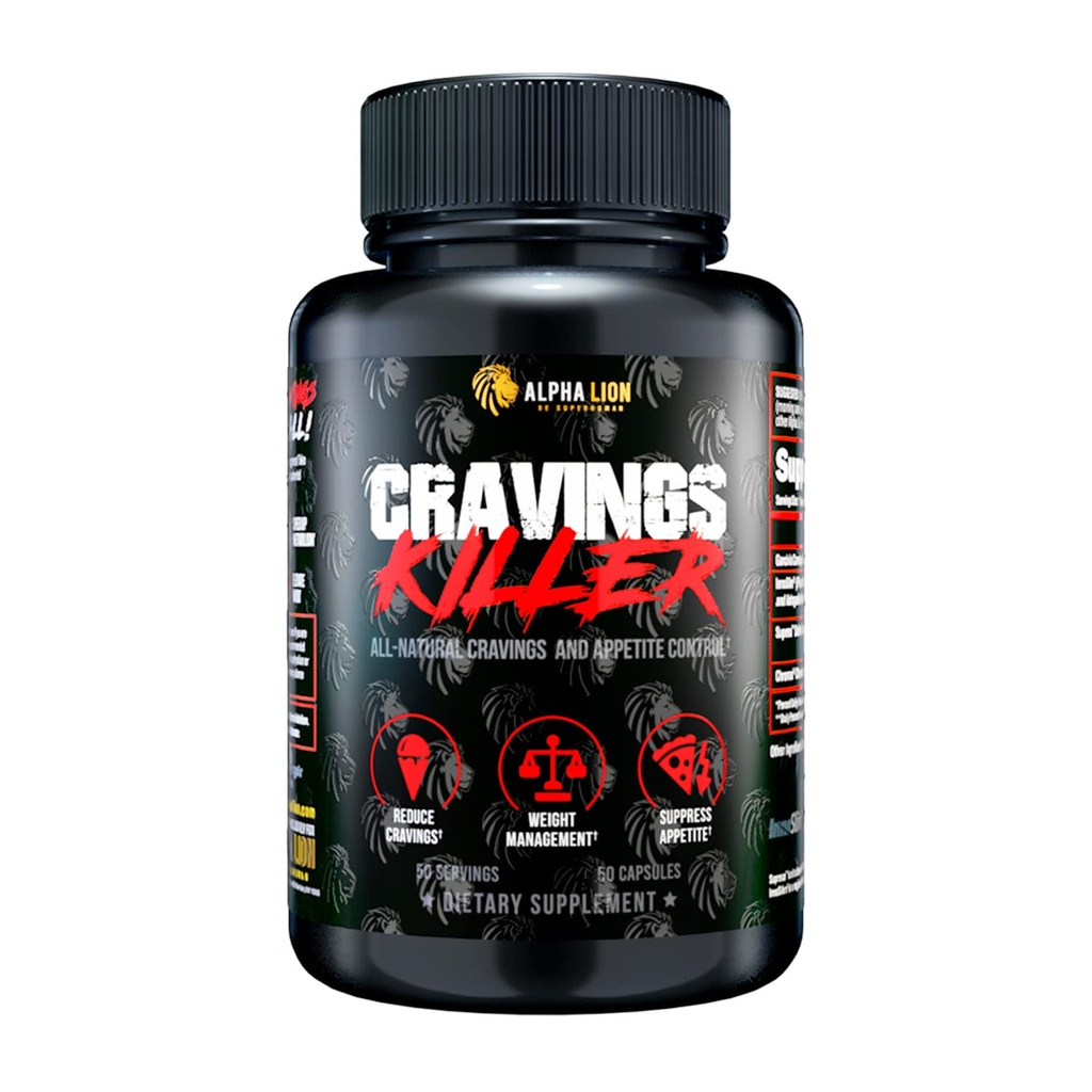 Alpha Lion Cravings συμπλήρωμα δολοφόνου με εκχύλισμα σαφράν & εκχύλισμα Garcinia Cambogia για το μεταβολισμό & τη διατροφή Υποστήριξη, βοηθά την πείνα ελέγχου & περισσότερα (50 κάψουλες)