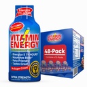 Vitamin Energy B12 11,000% Extra Strength Energy Shot Açaí Ρόδι 48 Pack, 260mg Φυσική καφεΐνη, B12 & B6, Nootropic Focus, Vitality, Zero Sugar, Gluten-free, Vegan, Kosher, 1.93 fl oz