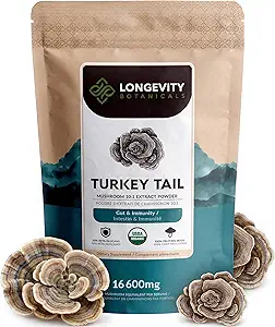 Organic Turkey Tail Mushroom Powder Supplement 100g 