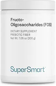 Supersmart - Fructo Oligosaccharides Powder (Prebiotics FOS) - Oligofructose Inulin - Fiber Supplement - Intestinal Flora & Gut Health - Digestive Support | Non-GMO & Gluten Free - 200 g
