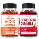 ADK Gummies Vitamin D3 K2 (60 Gummies) Sugar Free Vitamin D3 K2 - Συμπλήρωμα με D & K - 10 Vegan Supplement - Berberine Gummies με Ceylon Cinnamon για ενήλικες - Μη ΓΤΟ & Made in USA