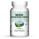 Maxi Health Magnesium Citrate Supplement – Magnesium for Women & Men – Support Energy Production, Calcium Absorption, Muscle, Nerve, and Bone Strength – Natural & Kosher, 90 Tablets