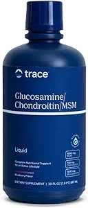 Trace Minerals Glucosamine/Chondroitin/MSM - Υγρό συμπλήρωμα Βοηθάει την Ορυκτή Υγεία του Σώματος - Υποστήριξη για τη δύναμη των οστών & κοινή υγεία - Συμπλήρωμα υποστήριξης κινητικότητας - Φυσικό άρωμα βατόμουρο, 32 fl oz