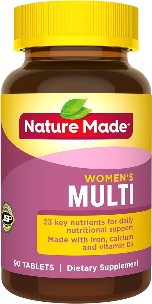 Nature Made Women's Multivitamin Tablets, 90 Count for Daily Nutritional Support† (Συσκευασία May Vary)