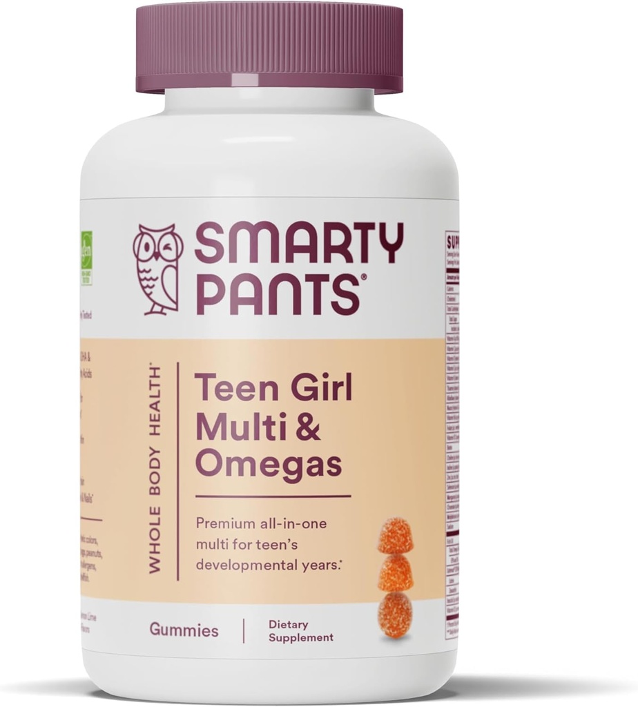SmartyPants Teen Girl Multi & Omegas Gummies, 90 κόμης