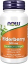 NOW Συμπληρώματα τροφίμων, Elderberry (Sambucus nigra) 500 mg, 10:1 Συμπυκνωμένο, 60 κάψουλες Veg