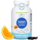 Liposomal Vitamin C 1000mg by Core Med Science, 90 Softgels - μη-GMO Natural Liposomal Vitamin C συμπλήρωμα που προωθεί το υγιές δέρμα - ανοσοποιητικό σύστημα Booster για ενήλικες, υποστηρίζει σχηματισμό κολλαγόνου