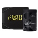 Sports Research® Training Performance Pack - Creatine Monohydrate and Sweet Sweat Waist Trimmer (Black/Yellow, Small)