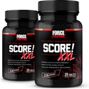 FORCE FACTOR Βαθμός! XXL, 2-Pack, Nitric Oxide Booster συμπλήρωμα για τους άνδρες με L-Citrulline, Black Maca, & Tribulus για τη βελτίωση της αθλητικής απόδοσης, αύξηση Stamina, & υποστήριξη ροής αίματος, 60 δισκία