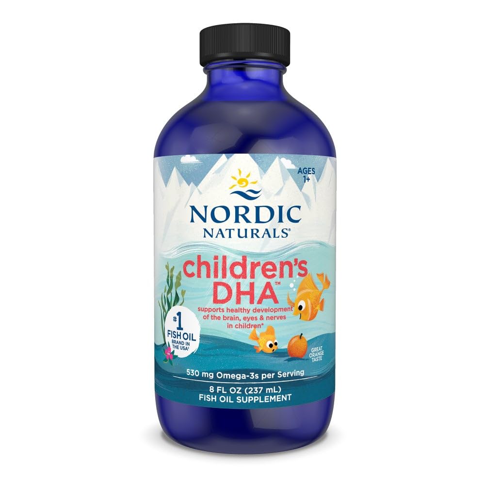 Nordic Naturals Children’s DHA, Orange - 8 oz for Kids - 530 mg Ωμέγα-3 με EPA & DHA - Ανάπτυξη & Λειτουργία του εγκεφάλου - Μη-ΓΤΟ - 96 Υπηρεσίες