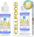 Cellfood Oxygen Boost - 1 fl oz, 10 Pack - Συμπλήρωμα υγρού οξυγόνου για Λεμφική αποστράγγιση, Υψόμετρο Ασθένεια, Jet Lag, Κόπωση, Πονοκέφαλοι & Ενέργεια - Χωρίς γλουτένη, Cert. Kosher