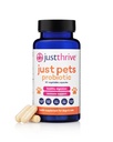 Just Thrive Just Pets Probiotic - Daily Digestive Probiotics για σκύλους και γάτες - 4 δισεκατομμύρια CFUs Pet Probiotic, 30 κάψουλες