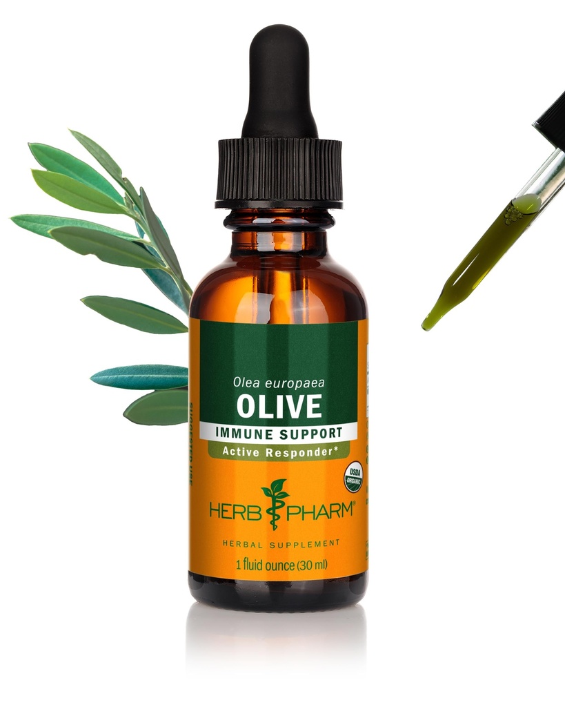 Βότανο Pharm Certified Organic Olive Leaf Liquid Extract for Immune System Support - 1 Ουγγιά