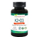 ELP ESSENTIAL Βιταμίνη K2 με D3 συμπλήρωμα Οστική και καρδιακή υγεία, Κάψουλες K2+D3 Βιταμίνες 120 κάψουλες