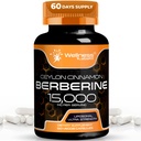 WELNESS LABSRX Berberine Supplement 15.000mg - Βερβερίνη με Κεϋλάνη Κανέλα, Γενική Wellness Υποστήριξη Κάψουλες - 120 Κάψουλες (πακέτο του 1)