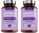 Vitamin Bounty Elderberry Ανοσοποιητική Υποστήριξη - με ψευδάργυρο, βιταμίνη C & Echinacea, Advanced 5-in-1 Blend, Ισχυρό Αντιοξειδωτικό, Υποστηρίζει την ισορροπία ολόκληρου του σώματος, μη ΓΤΟ - 60 κάψουλες, 2 συσκευασίες