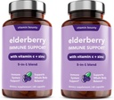 Vitamin Bounty Elderberry Ανοσοποιητική Υποστήριξη - με ψευδάργυρο, βιταμίνη C & Echinacea, Advanced 5-in-1 Blend, Ισχυρό Αντιοξειδωτικό, Υποστηρίζει την ισορροπία ολόκληρου του σώματος, μη ΓΤΟ - 60 κάψουλες, 2 συσκευασίες