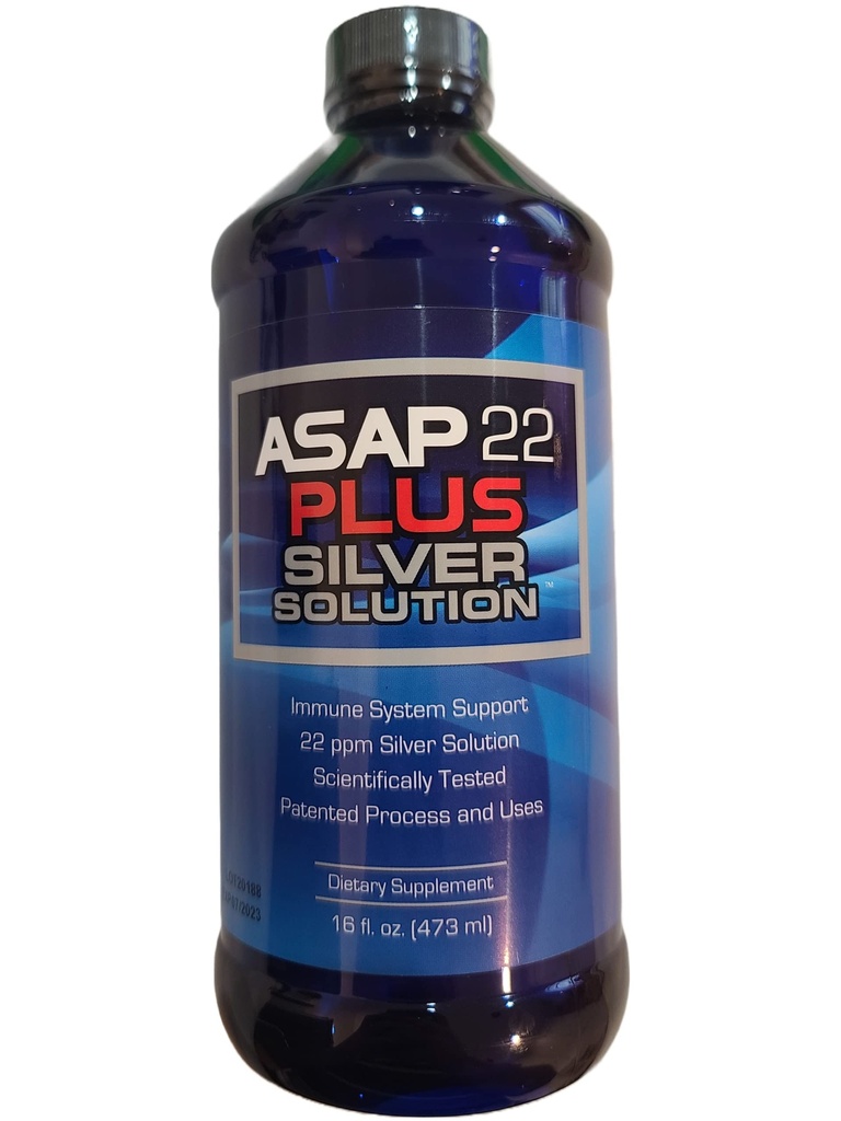 American Biotech Labs - ASAP 22 Plus Silver Solution - Υποστήριξη ανοσοποιητικού συστήματος, 22 ppm Silver Solution Dietary Supplement - (16 oz)