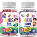 Iron Gummies για παιδιά & ψευδάργυρος Gummies για παιδιά. Βιταμίνες σιδήρου με βιταμίνη C. Ψευδάργυρος Μασώμενη Gummy για την υποστήριξη του ανοσοποιητικού - Ισχυρό Φυσικό Αντιοξειδωτικό Μη ΓΤΟ συμπλήρωμα για τα παιδιά άνδρες Γυναίκα Ενήλικες
